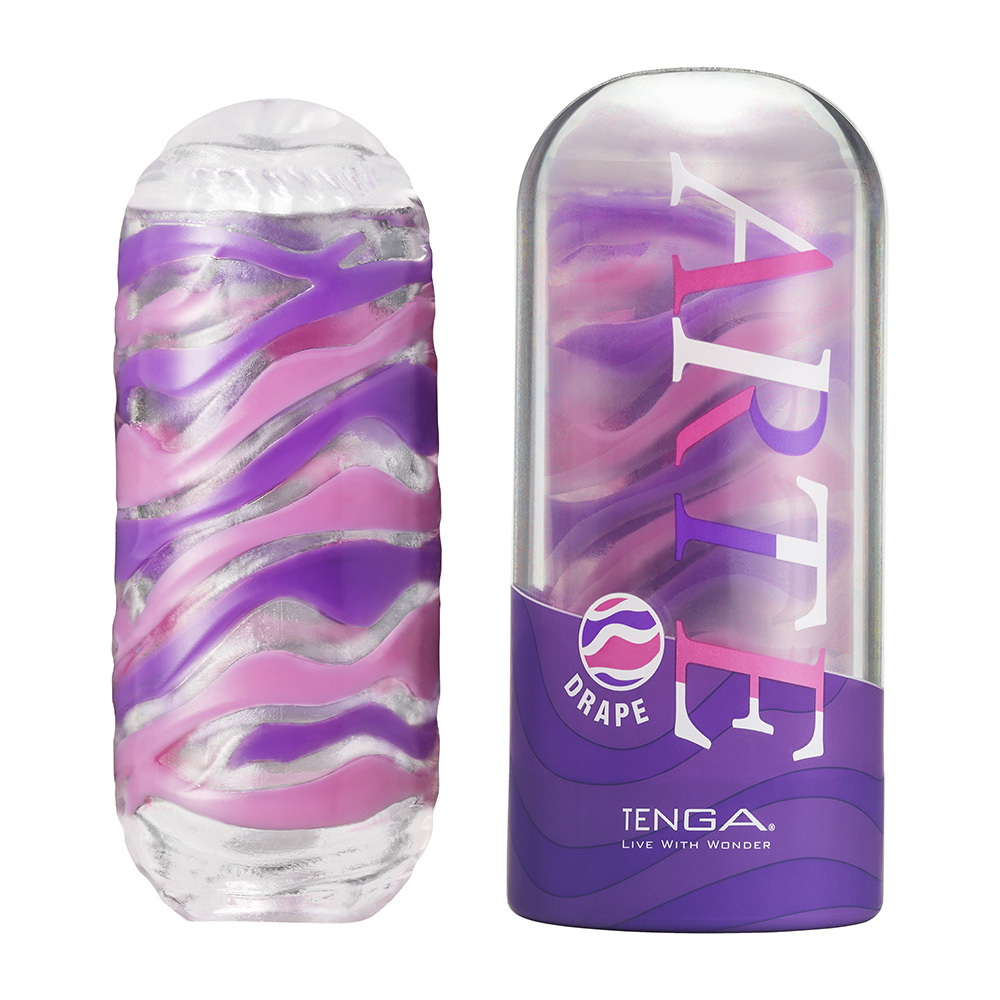 TENGA｜ARTE 織紋杯 DRAPE 流線紫 TAR-002-TW