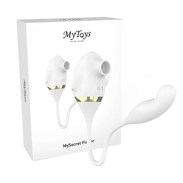 MyToys｜德國 MySecret Finger 潮吹神器二代 吸吮震動 G點破壞者 - 純淨白