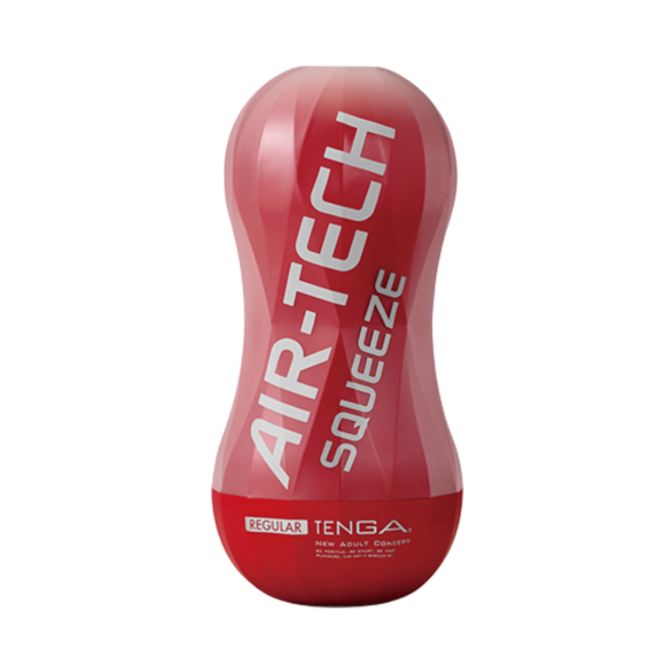 TENGA｜ AIR-TECH SQUEEZE 軟殼增壓重覆使用飛機杯-標準紅 ATS-001R