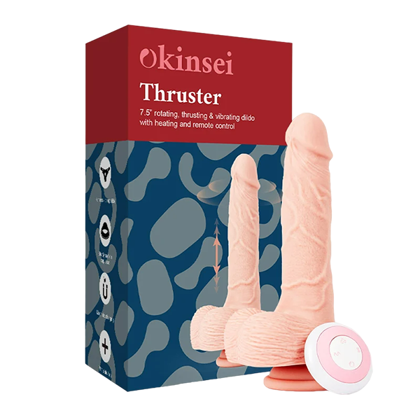 Okinsei｜THRUSTER 金剛鑽 遙控伸縮抽插 逼真陽具 19cm