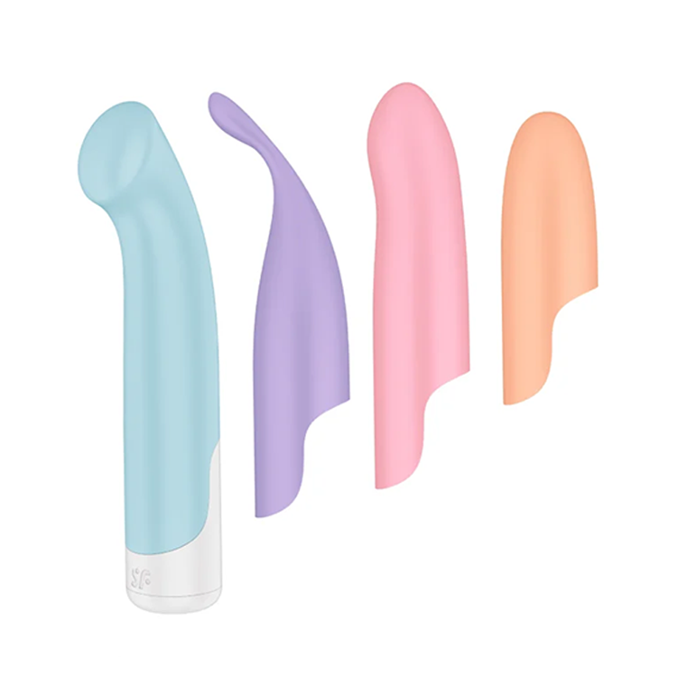 Satisfyer｜德國 Playful Four 按摩棒與替換頭 4件套組 糖果色