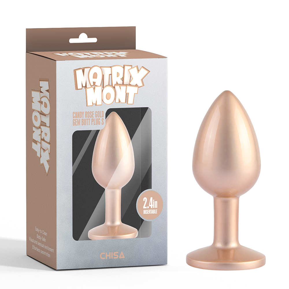 CHISA｜Candy Rose Gold Gem Butt Plug S 糖果玫瑰金寶石後庭塞 S