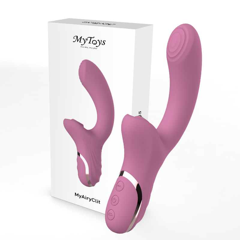 Mytoys｜德國 MyAiryClit 雙重刺激吸 電動按摩棒 - 紫色