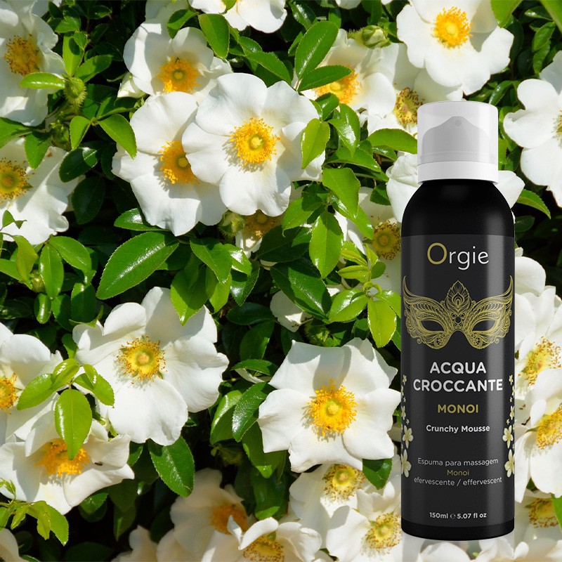 Orgie｜葡萄牙 ACQUA CROCCANTE Monoi 爆炸跳跳感 慕斯泡泡按摩液 溪蛋花香 男女可用- 150ml