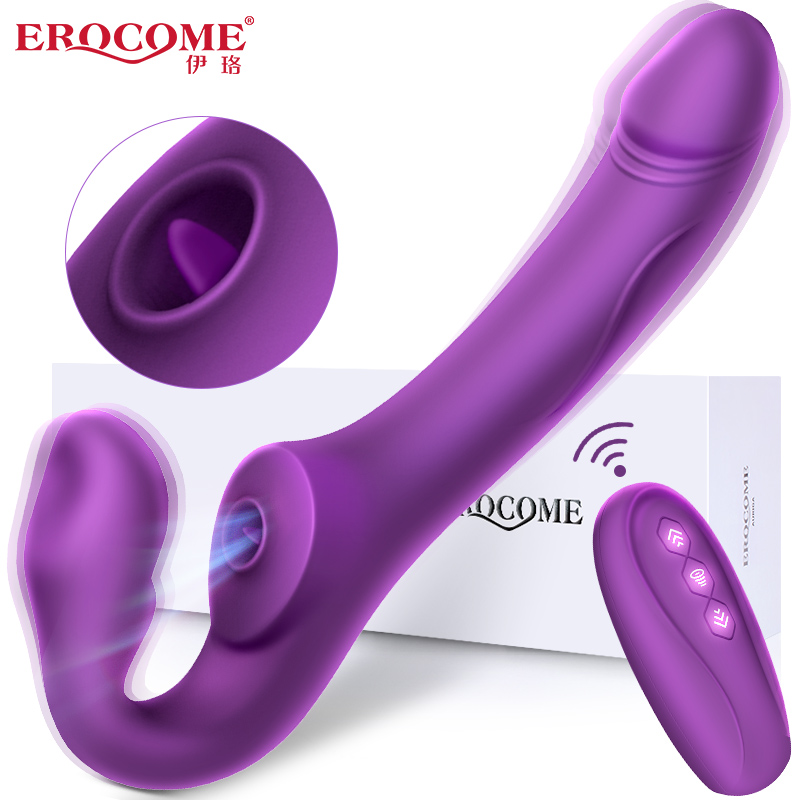 [NR]EROCOME｜伊珞 巨蟹座 Cancri 遙控吸啜舌舔震動穿戴棒 電動按摩棒 - 紫色