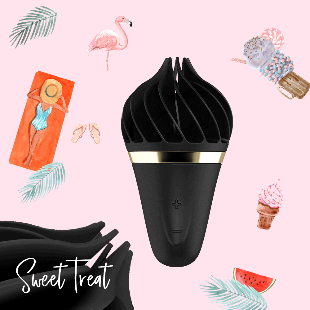 [NR]Satisfyer｜德國Sweet Treat 轉轉小甜筒震動器-黑色