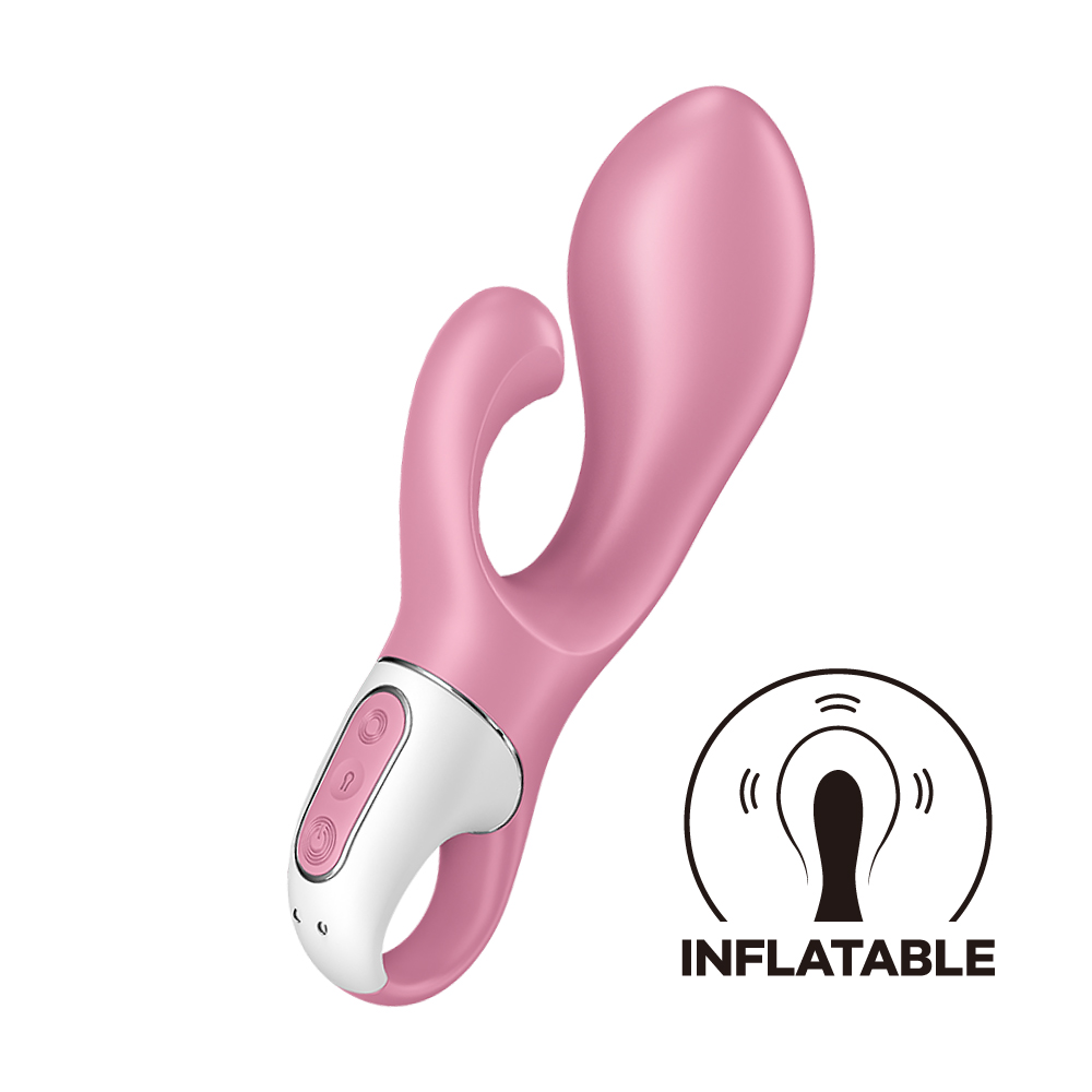 Satisfyer｜德國 Air Pump Bunny 2 可調節充氣雙馬達兔耳按摩棒 粉