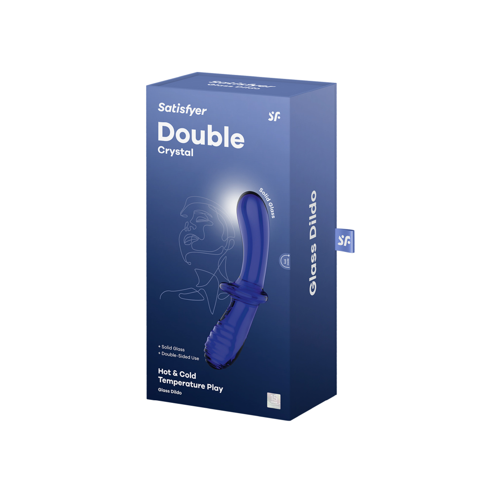 Satisfyer｜德國 Double Crystal 雙向玻璃按摩棒 (晶藍)