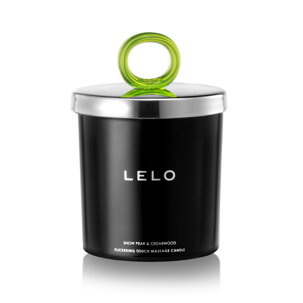 LELO｜瑞典 Flickering Touch Massage Candl 香氛精油按摩蠟燭-綠 雪梨&雪松