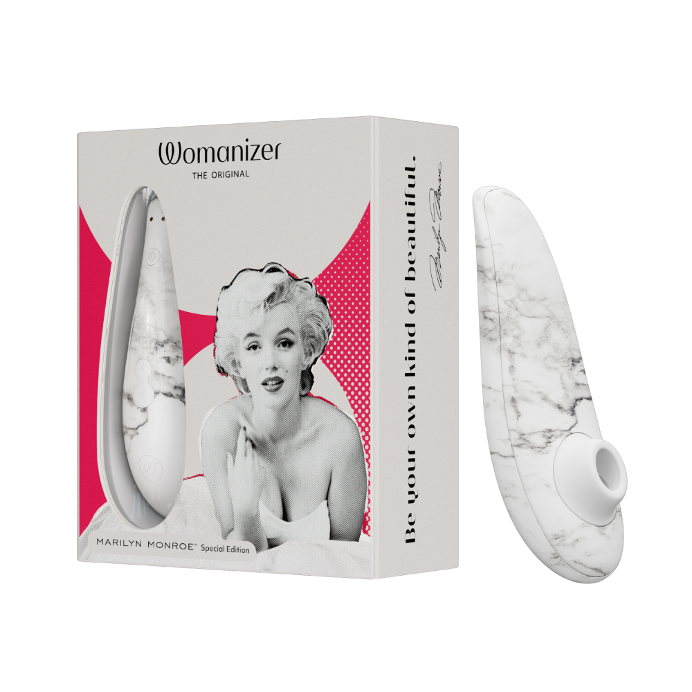Womanizer｜瑪麗蓮夢露特別版 Classic 2 吸吮愉悅器 白大理石 吸吮跳蛋