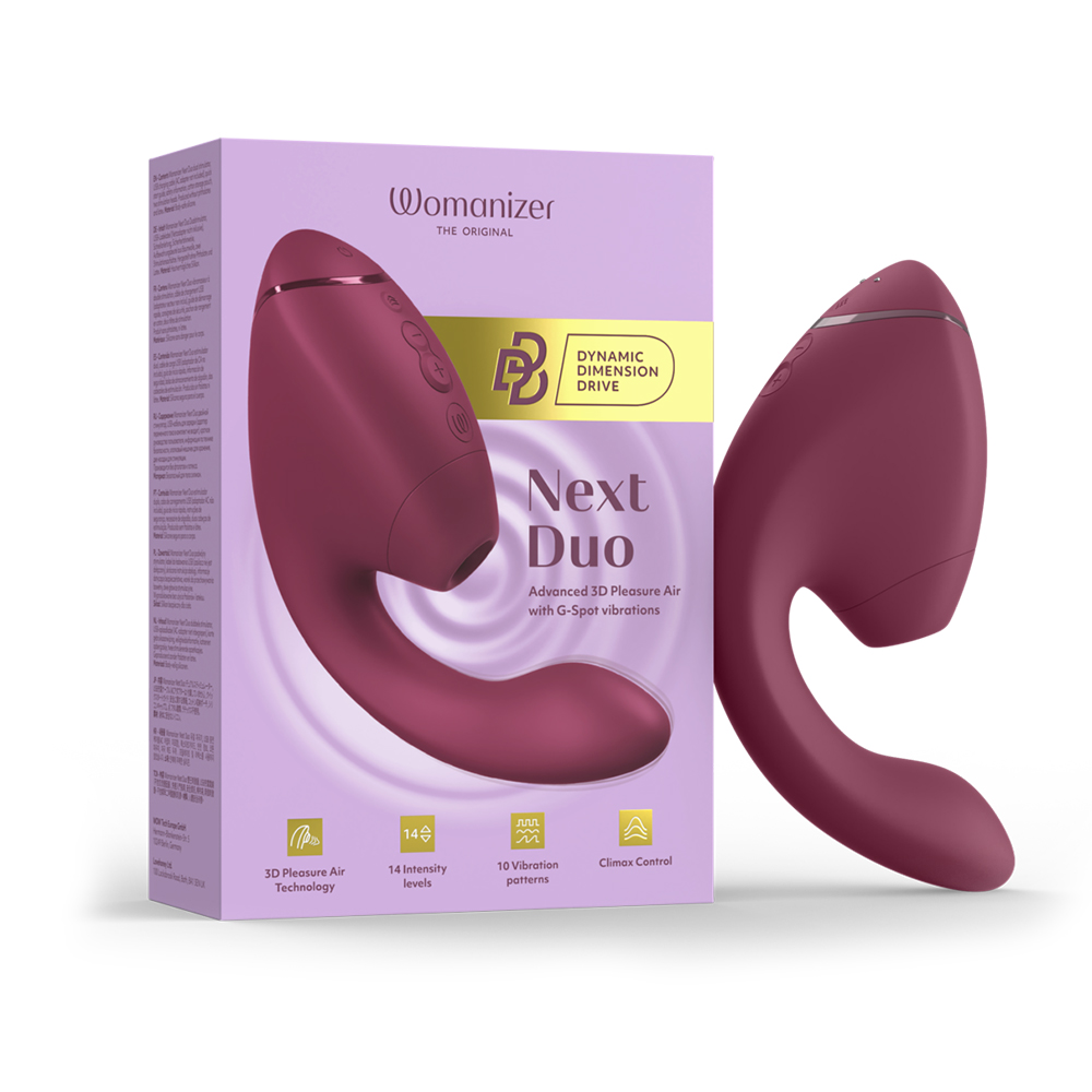 Womanizer｜德國 Next Duo 3D極致 震動吸吮 愉悅器 暗粉
