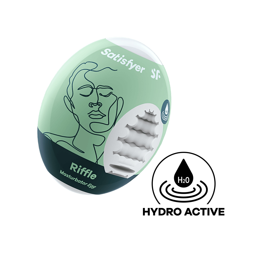Satisfyer｜德國品牌 Riffle 愉悅蛋 小型自慰套 - 淺綠
