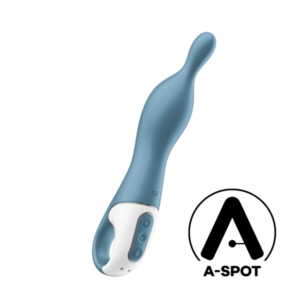[DC]Satisfyer｜德國品牌 A-Mazing 1 A點雙馬達按摩棒 (灰藍) - 172g