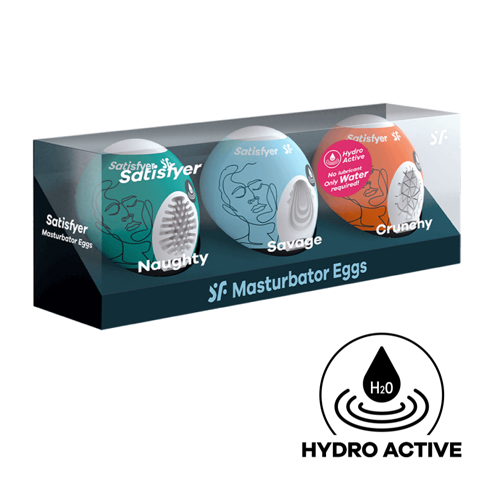 Satisfyer｜德國品牌 愉悅蛋3入禮盒 Naughty Crunchy Savage - 深綠、淺藍、橘