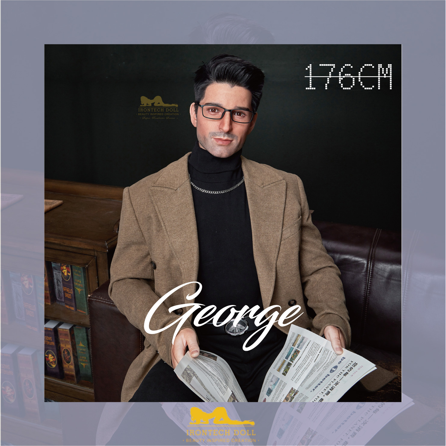 鐵藝｜M03-George 英倫紳士男神 全矽膠假髮版 176cm