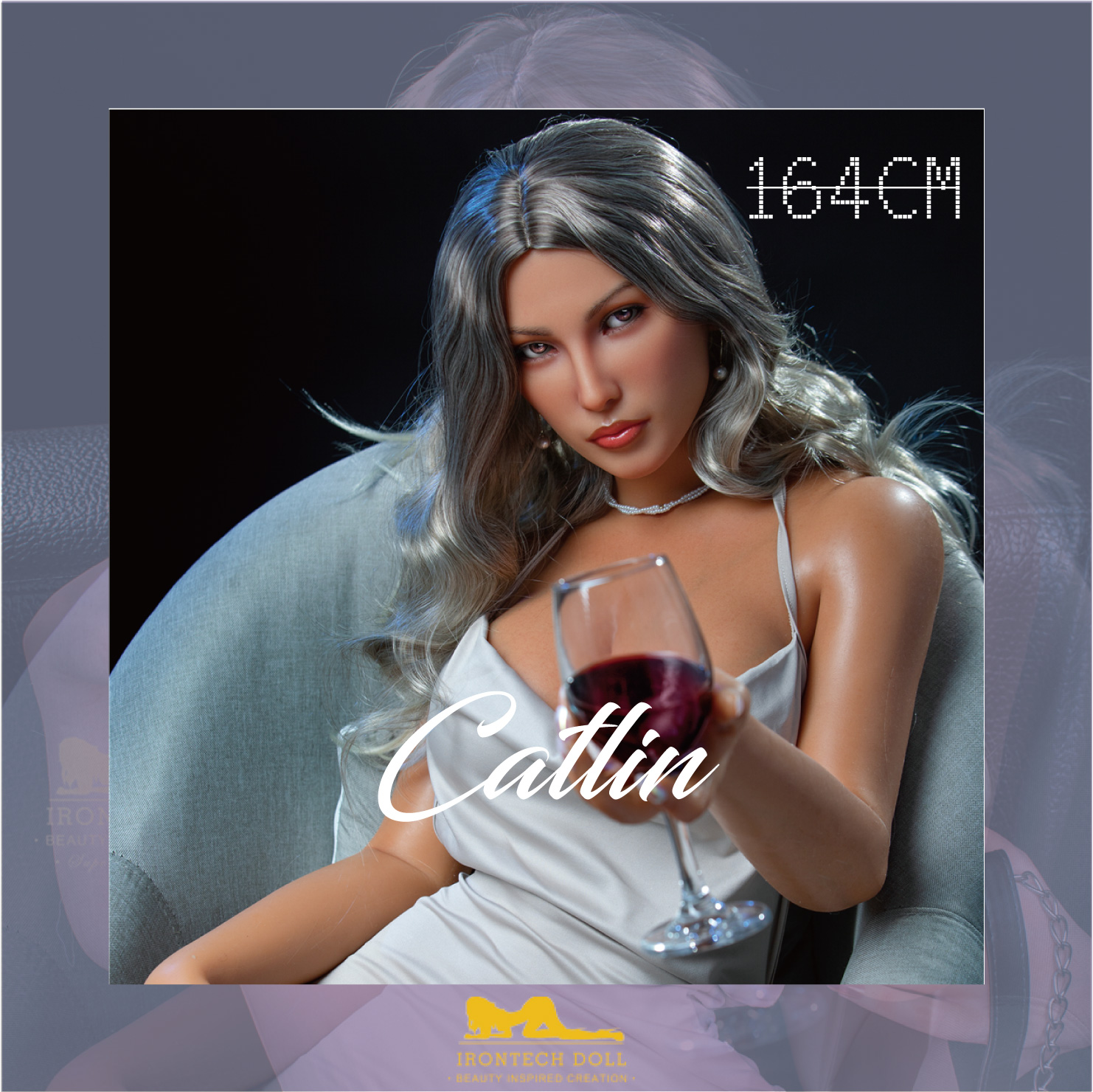鐵藝｜S23-Catlin 銀髮尤物 全矽膠假髮版 164cm