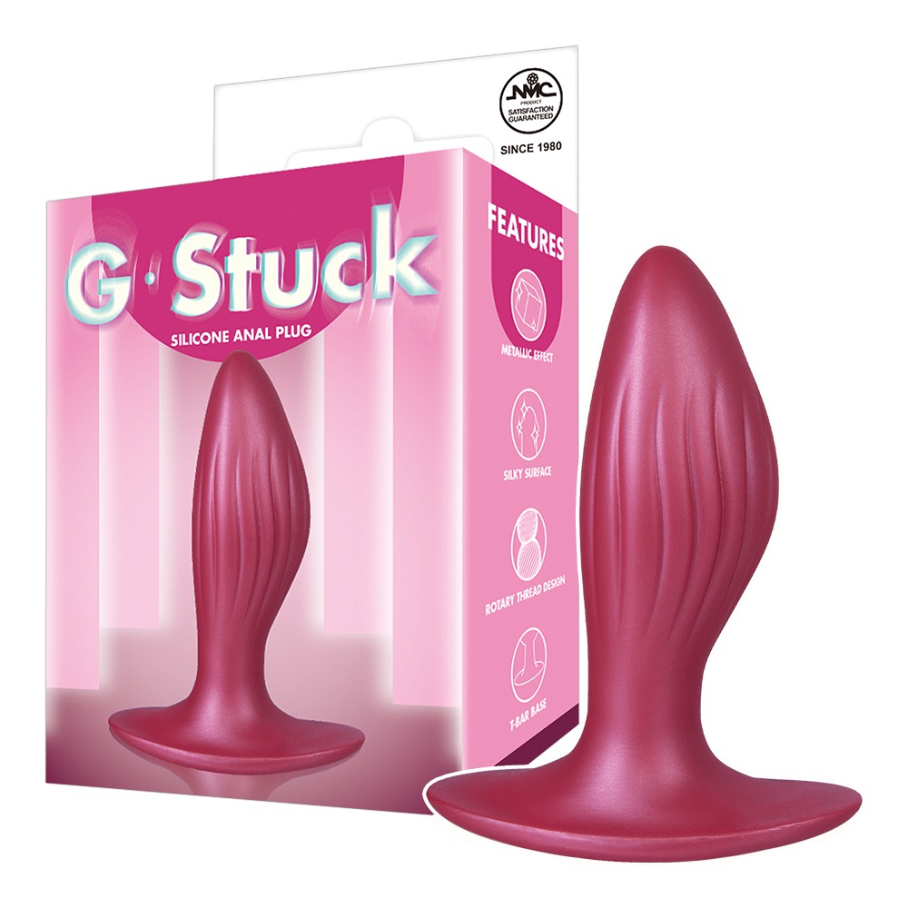 G-Stuck4.5吋矽膠後庭塞-紅