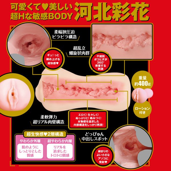 EXE｜JAPANESE REAL HOLE 生 河北彩伽 自慰套 河北彩花 - 400g示意圖