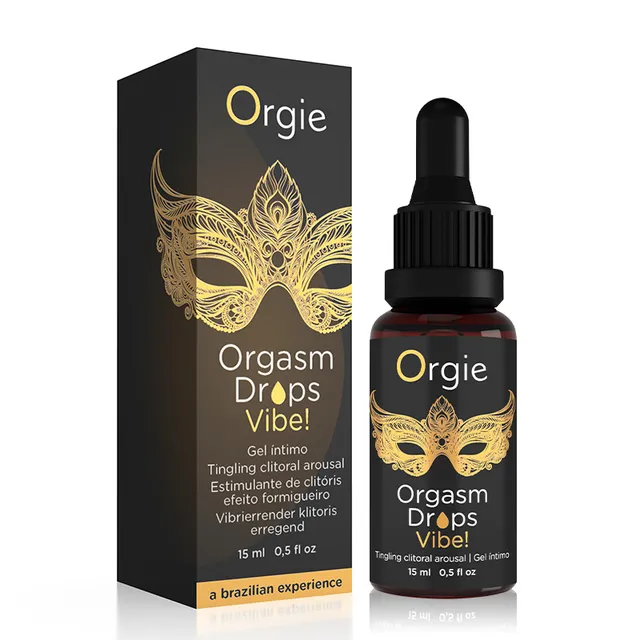 Orgie｜葡萄牙 Orgasm Drops Vibe【Orgasm Drops系列-熱感】蜜豆慾火快感黃金體驗 高潮液 男女可用- 15ml