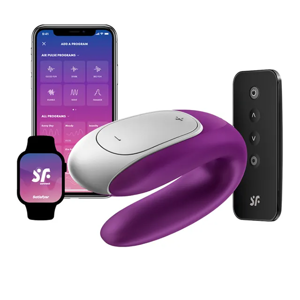 [EL]Satisfyer｜德國 Double Fun 智能遙控雙人共震器 - 紫